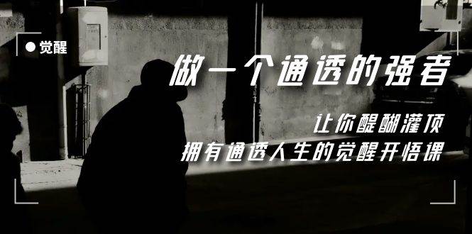 觉醒-做一个通透强者，让你醍醐灌顶，拥有通透人生，掌握强大的秘密副业联盟-网创项目资源站-副业项目-创业项目-搞钱项目副业联盟