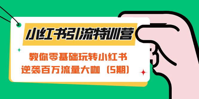 小红书引流特训营-第5期：教你零基础玩转小红书，逆袭百万流量大咖副业联盟-网创项目资源站-副业项目-创业项目-搞钱项目副业联盟