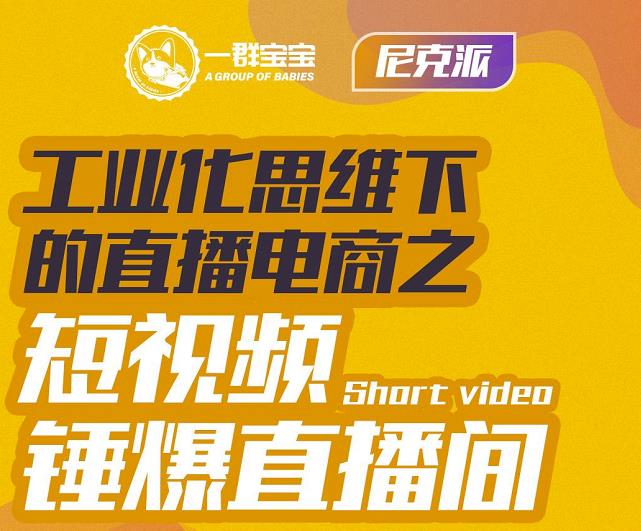 尼克派·工业化思维下的直播电商之短视频锤爆直播间，听话照做执行爆单副业联盟-网创项目资源站-副业项目-创业项目-搞钱项目副业联盟