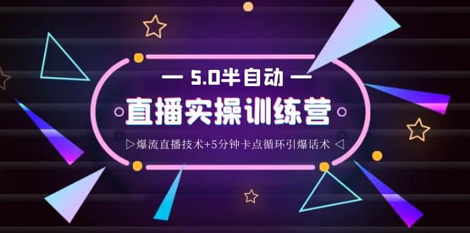 蚂蚁·5.0半自动直播2345打法，半自动爆流直播技术+5分钟卡点循环引爆话术副业联盟-网创项目资源站-副业项目-创业项目-搞钱项目副业联盟