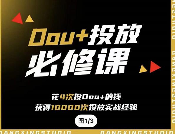 代同学DOU+投放训练营，用付费流量撬动大额自然流量，过得超额变现转化副业联盟-网创项目资源站-副业项目-创业项目-搞钱项目副业联盟