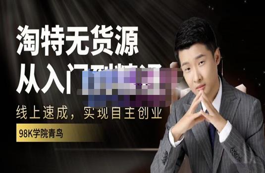 98k学院的淘特无货源线上速成课，从入门到精通，让你最小投入，最高回报副业联盟-网创项目资源站-副业项目-创业项目-搞钱项目副业联盟