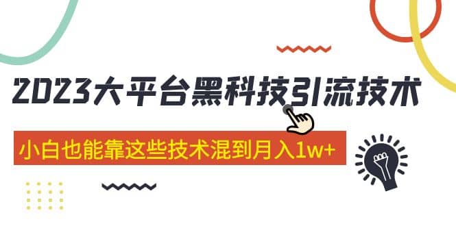 价值4899的2023大平台黑科技引流技术 29节课副业联盟-网创项目资源站-副业项目-创业项目-搞钱项目副业联盟
