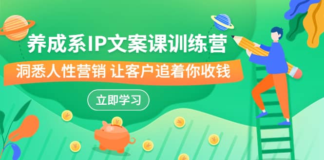养成系-IP文案课训练营，文案心法的天花板 洞悉人性营销 让客户追着你收钱副业联盟-网创项目资源站-副业项目-创业项目-搞钱项目副业联盟