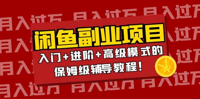 月入过万闲鱼副业项目：入门+进阶+高级模式的保姆级辅导教程副业联盟-网创项目资源站-副业项目-创业项目-搞钱项目副业联盟