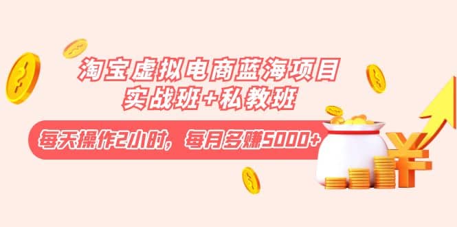 淘宝虚拟电商蓝海项目实战班+私教班副业联盟-网创项目资源站-副业项目-创业项目-搞钱项目副业联盟