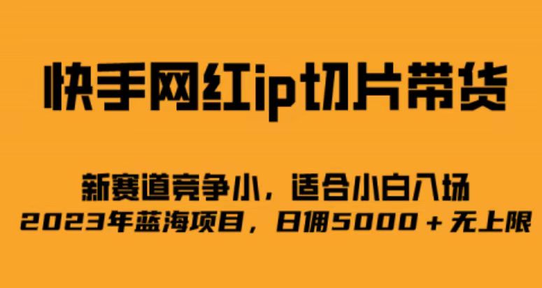 快手网红ip切片新赛道，竞争小事，适合小白 2023蓝海项目副业联盟-网创项目资源站-副业项目-创业项目-搞钱项目副业联盟