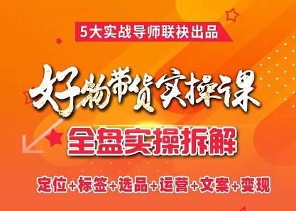 抖音好物带货实操课，全盘拆解抖音好物带货号全套流程打法副业联盟-网创项目资源站-副业项目-创业项目-搞钱项目副业联盟