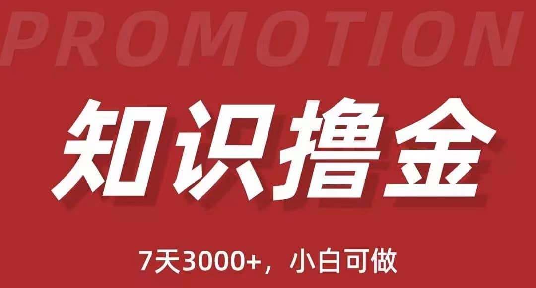 抖音知识撸金项目：执行力强当天见收益(教程+资料)副业联盟-网创项目资源站-副业项目-创业项目-搞钱项目副业联盟