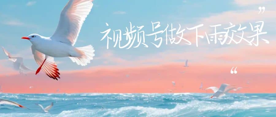 视频号做下雨视频一个账号一周涨粉10W+年入100w副业联盟-网创项目资源站-副业项目-创业项目-搞钱项目副业联盟