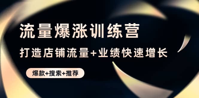 流量爆涨训练营：打造店铺流量+业绩快速增长 (爆款+搜索+推荐)副业联盟-网创项目资源站-副业项目-创业项目-搞钱项目副业联盟