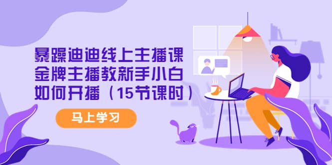 暴躁迪迪线上主播课，金牌主播教新手小白如何开播（15节课时）副业联盟-网创项目资源站-副业项目-创业项目-搞钱项目副业联盟