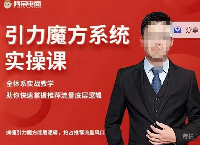 阿呆-引力魔方系统实操课，全体系实战教学，助你快速掌握推荐流量底层逻辑副业联盟-网创项目资源站-副业项目-创业项目-搞钱项目副业联盟