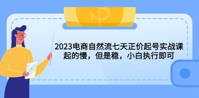 2023电商自然流七天正价起号实战课：起的慢，但是稳，小白执行即可副业联盟-网创项目资源站-副业项目-创业项目-搞钱项目副业联盟