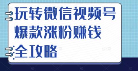 玩转微信视频号爆款涨粉赚钱全攻略，让你快速抓住流量风口，收获红利财富副业联盟-网创项目资源站-副业项目-创业项目-搞钱项目副业联盟