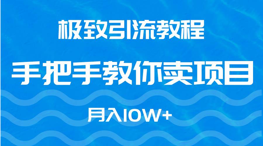 极致引流教程，手把手教你卖项目，月入10W+副业联盟-网创项目资源站-副业项目-创业项目-搞钱项目副业联盟
