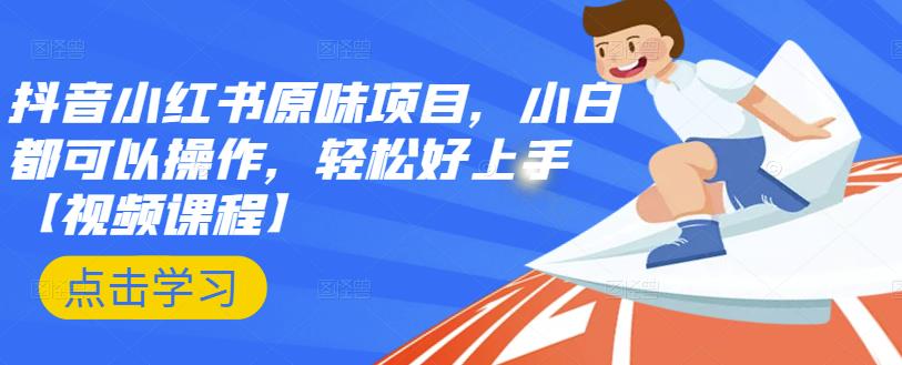 抖音小红书原味项目，小白都可以操作，轻松好上手【视频课程】副业联盟-网创项目资源站-副业项目-创业项目-搞钱项目副业联盟