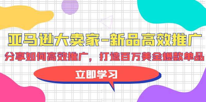 亚马逊 大卖家-新品高效推广，分享如何高效推广，打造百万美金爆款单品副业联盟-网创项目资源站-副业项目-创业项目-搞钱项目副业联盟