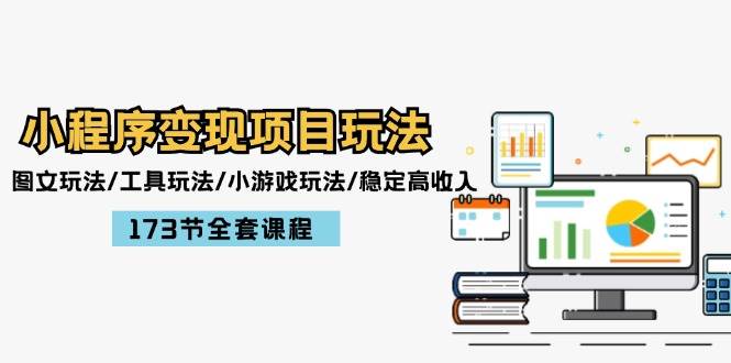小程序变现项目玩法：图文玩法/工具玩法/小游戏玩法/稳定高收入/173节课程副业联盟-网创项目资源站-副业项目-创业项目-搞钱项目副业联盟
