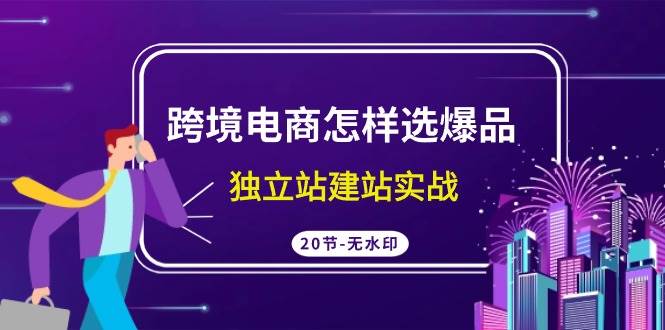 跨境电商怎样选爆品，独立站建站实战（20节高清无水印课）副业联盟-网创项目资源站-副业项目-创业项目-搞钱项目副业联盟