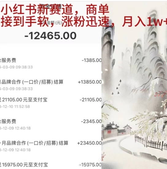 小红书新赛道，商单接到手软，涨粉迅速，一个月1w+副业联盟-网创项目资源站-副业项目-创业项目-搞钱项目副业联盟