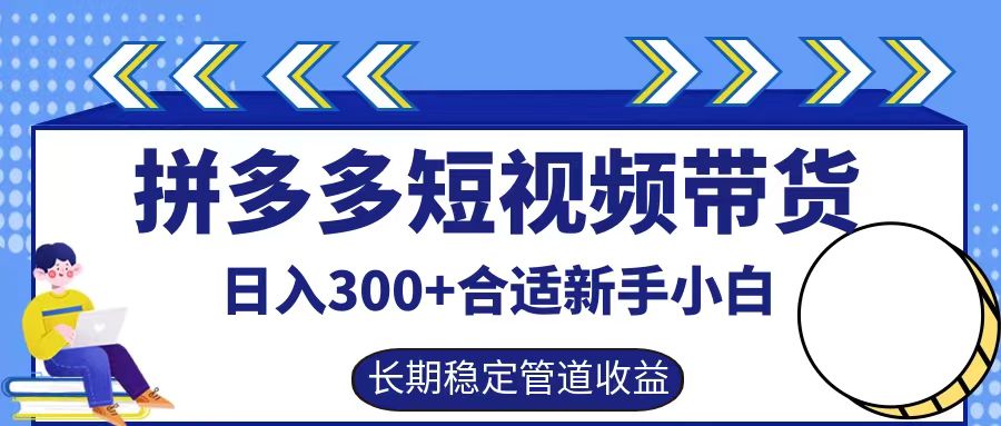 拼多多短视频带货日入300+实操落地流程副业联盟-网创项目资源站-副业项目-创业项目-搞钱项目副业联盟