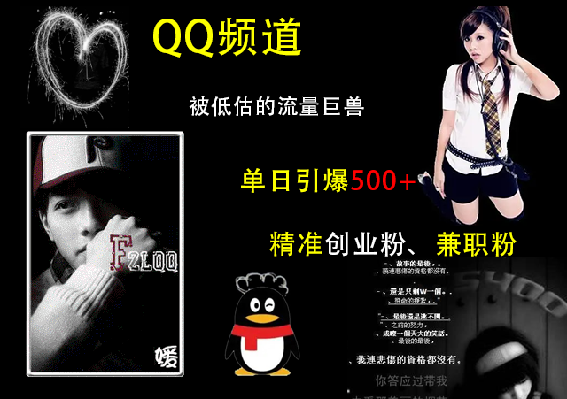 QQ频道，被低估的流量巨兽，单日引爆500+精准创业粉、兼职粉的引流秘籍副业联盟-网创项目资源站-副业项目-创业项目-搞钱项目副业联盟