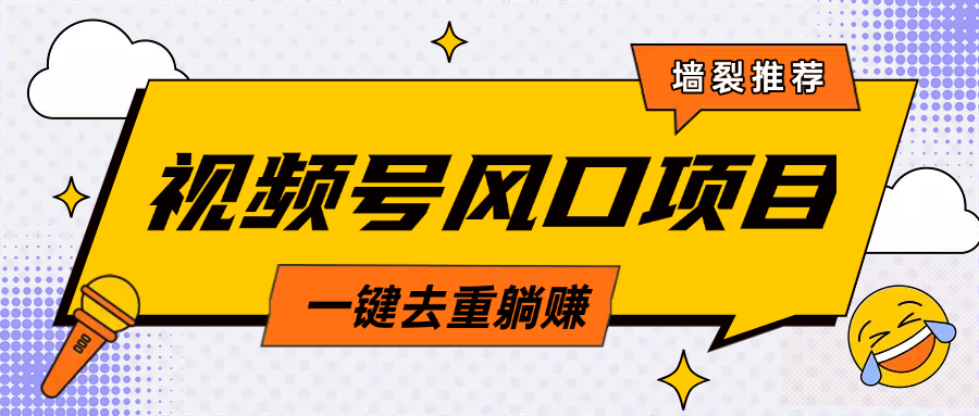 视频号风口蓝海项目，中老年人的流量密码，简单无脑，一键去重，轻松月入过万副业联盟-网创项目资源站-副业项目-创业项目-搞钱项目副业联盟