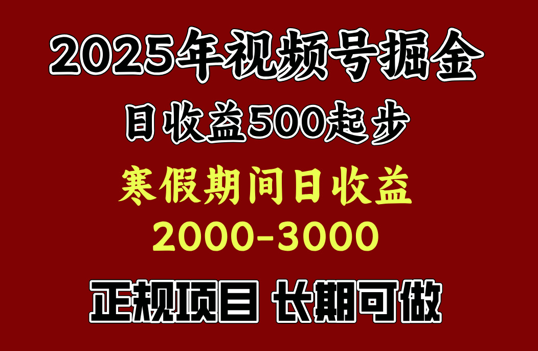 寒假期间一天收益2000+，小白一天就能上手副业联盟-网创项目资源站-副业项目-创业项目-搞钱项目副业联盟